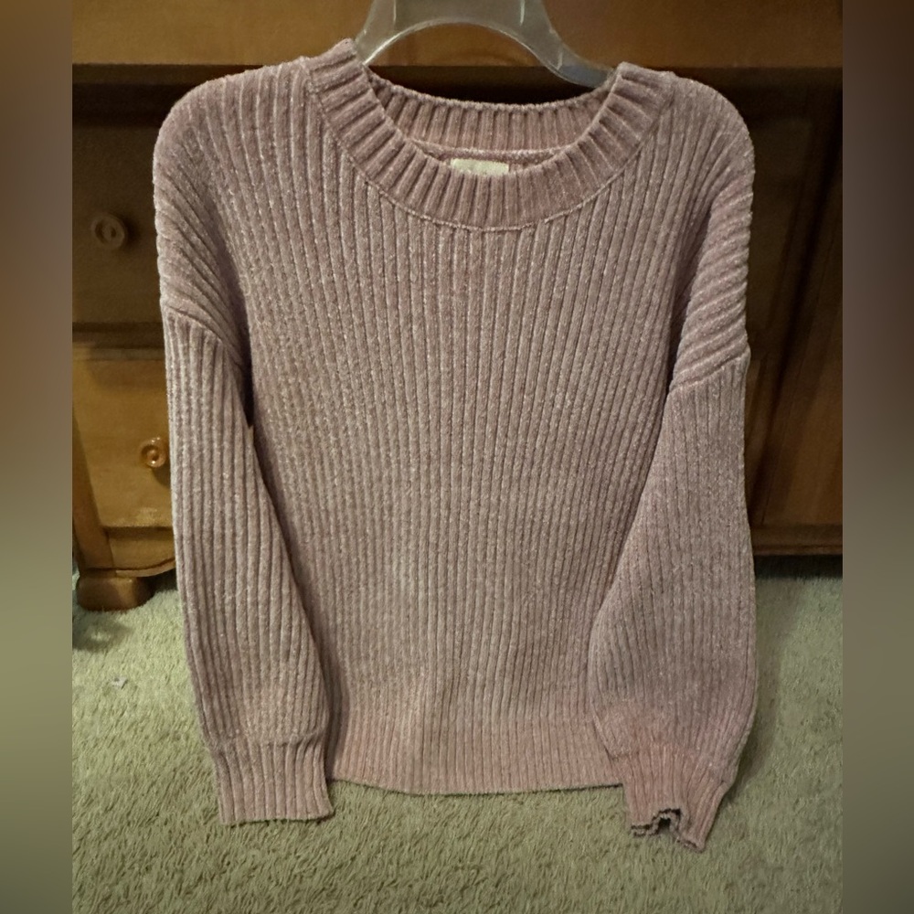 NWOT BIBI MAUVE CHENILLE SWEATER